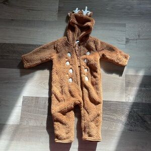 Hanna Andersson Baby Marshmallow Fleece 1Pc Suit Snuggly Reindeer 80cm 18-24mths